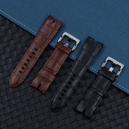 Luxury brand Genuine Leather Watchband 25mm For Roger Dubuis For EXCALIBUR series watch band strap 42mm dial RDDBEX0405 logo on