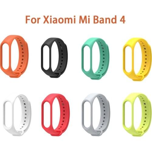Smart Sports Bracelet Replacement Wrist Straps TPU Soft Strap For Xiaomi Mi Band 4 Bracelet Solid Color Sport Watch Band