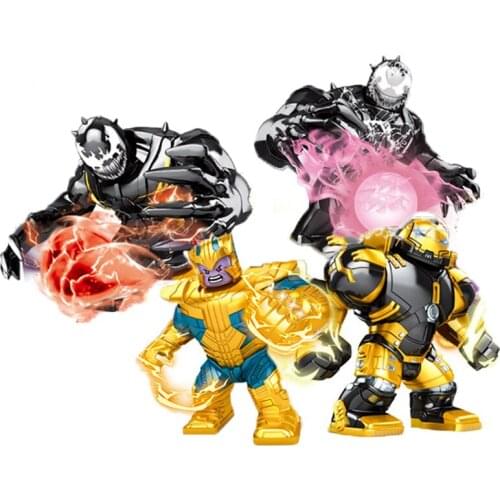 Super Hero League Treant Venom Large Thanos Crocodile Killer Hulk Assembled Building Blocks Puzzle Learning Childrens Toys
