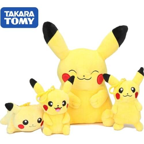 Takara Tomy Pokemon Pikachu 4 Styles Cute Pikachu Doll Small Plush Stuffed Toys Stuffed Animals toys