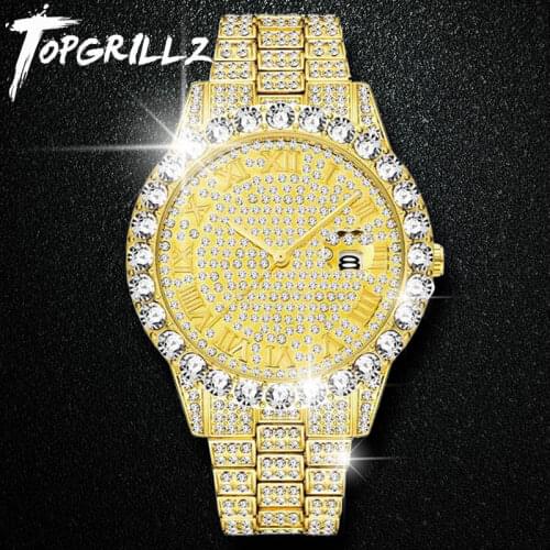 TOPGRILLZ Mens Waterproof Watch