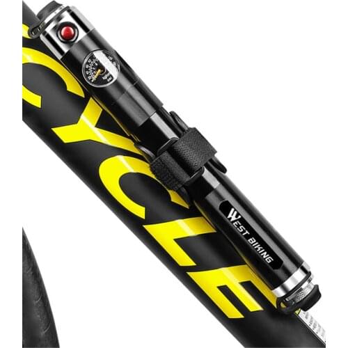 Bicycle Pump Aluminum Alloy High Pressure Lightweight Solid Bike Tire Pump With Gauge For Road Mountain BMX Bikes New Arrival