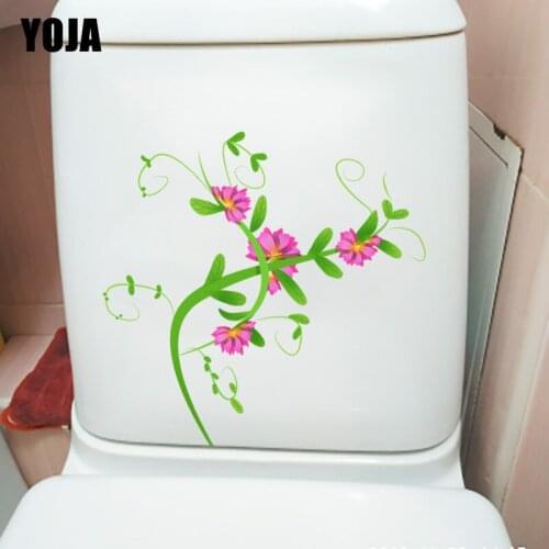 YOJA 23.9*21.5CM Fresh And Creative Plant Flower Vine Living Room Decor Wall Decal Toilet Sticker T1-0623