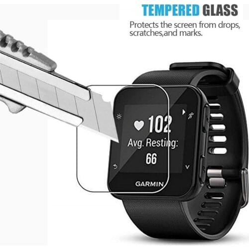 1/4PCS Clear Tempered Glass Protective Film For Garmin Forerunner 35 Smart Watch Protection Film Replacement Screen Protector