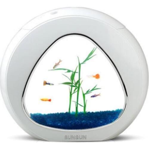 1PCS Aquarium Aquarium Creative Coffee Table Gold Aquarium Office Eco Acrylic Small Desktop Aquarium Landscaping