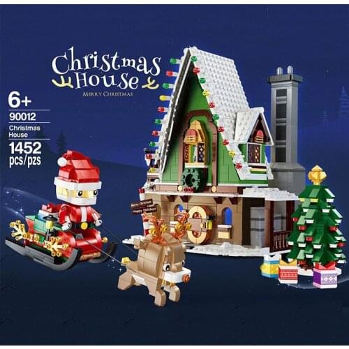 1452PCS/486PCS Christmas Building Blocks Santa Claus Action Figures Small Building Bricks DIY Assembly Gifts Kids Toys