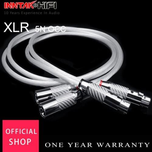 2Pcs/Pair HIFI 5N OCC XLR AUDIO Cable XLR Male to XLR Female For Amplifier DAC TV / 0.5M- 5M NO1058