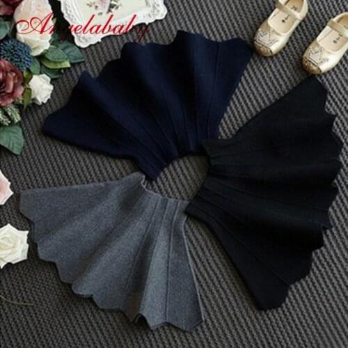 2020 Baby Toddler Childrens Clothing Girls Knit Skirt Bottoming Princess Pleated Skirts For Kids Solid Fashion Skirt