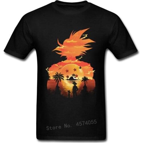 2021 Newest Nice T Shirt Japan Beautiful Sunset Tshirts Japanese Anime Illustration 100% Cotton Mens Tops T Shirt Camisas Hombre