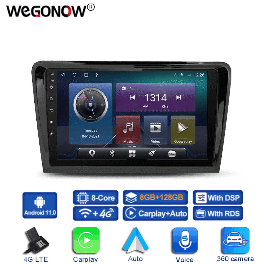 360 Panoramic Camera Carplay 6GB+128GB Android 10.0 Car DVD Player GPS WIFI Bluetooth RDS Radio For VW Bora 2012 2013 2014 2015