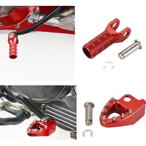 NICECNC Aluminum Gear Shifter Shift Lever Tip & Brake Lever Pedal Enlarge Plate TipFor Honda XR650L XR 650L 1993-2020 2019 2018