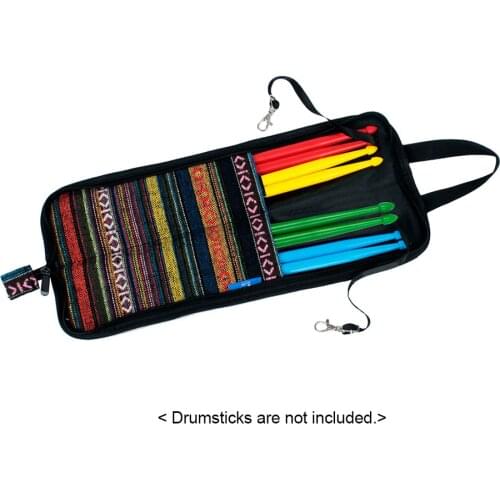 Drumstick Bag Special National Style Drum Stick Drumsticks Mallet Bag Case Cotton Material With Hanging Hooks