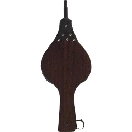 Wooden Fireplace Bellows Manual Air Blower BBQ Tool Outdoor Campin Barbecue Fireplaces Portable Leather Tiger Blower