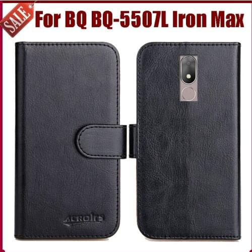 Hot Sale! BQ BQ-5507L Iron Max Case New Arrival 6 Colors High Quality Flip Leather Protective Cover Phone Bag