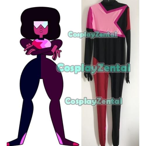 Garnet Costume From Steven Universe Female Spandex Superhero Costume Halloween Cosplay Zentai Suit Jumpsuit for Kids/Adult