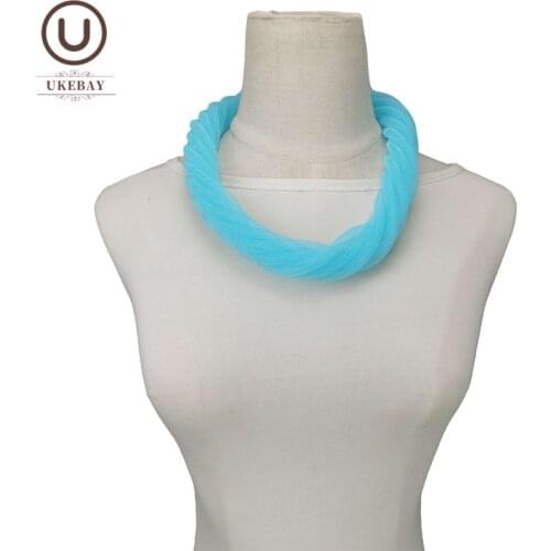 UKEBAY New Multicolor Mesh Choker Necklaces Women Hollow Handmade Jewelry Boho Fashion Accessories Wedding Party Chokers Jewelry