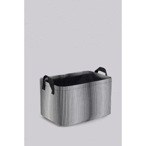 Ocean Home Black-White Striped Basket // 30 X21X18 decorative baskets cestos decorativos декоративные корзины