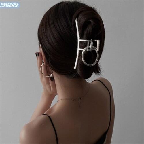 Kshmir Korean ins personality metal hair clip back of the head grab clip female net red shark clip hair clip hair accessories