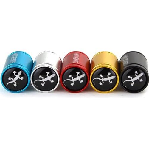 4pcs/set Matte Alloy Car Tire Valve Caps Air Stem Cover Gecko Pattern Design Car Wheel Tyre Air Valve Caps Car Bike Accessories