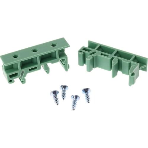 OOTDTY PCB 35mm DIN Rail Mounting Adapter Circuit Board Bracket Holder Carrier Clips