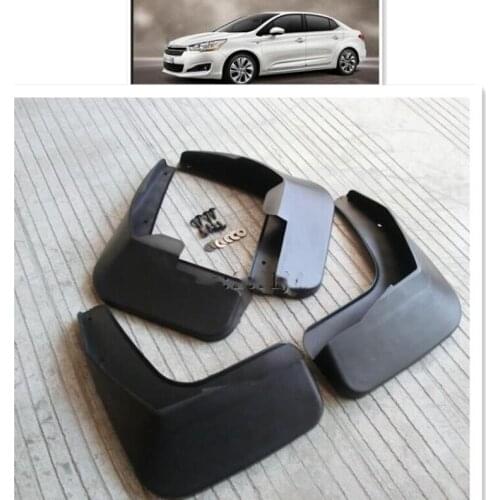 Set Car Mud Flaps For 2013-2017 Citroen C4 Sedan C4L C4 L Mudflaps Splash Guards Mud Flap Mudguards Fender 2014 2015 2016
