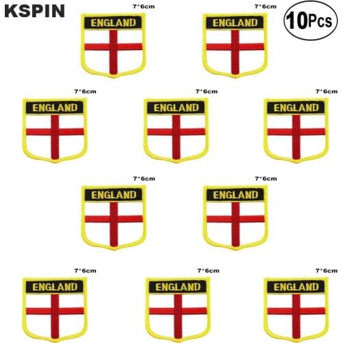England Flag Embroidery Patches Iron on Saw on Transfer patches Sewing Applications for Clothes in Home&Garden