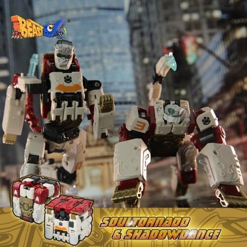 New 52TOYS BeastBox Transformation BB-34 SHADOWDANCE&SOULTORNADO Combination Action Figure Robot Toy With Box