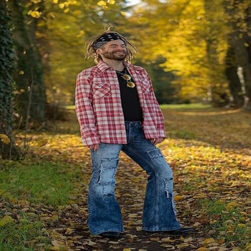 ONCEGALA Men's Flared Jeans