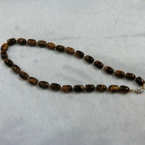 Wholesale 6pcs Fashion Bohemian Tribal Jewelry Knotted Tiger Eyes Barral Beads Natural Drums Stone Beads Necklace Free Shipping