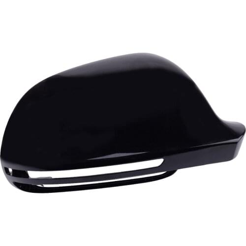 Right Side Wing Rearview Mirror Cover Cap Casing Shiny Black 8F0857527B Fit for AUDI A3 A4 B8 A5 A6 A8 S8 Q3 Without Side Assist