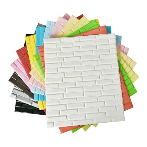 Different Color Home Decoration Interior PE Foam Wall Sticker PVC 3D Wallpaper