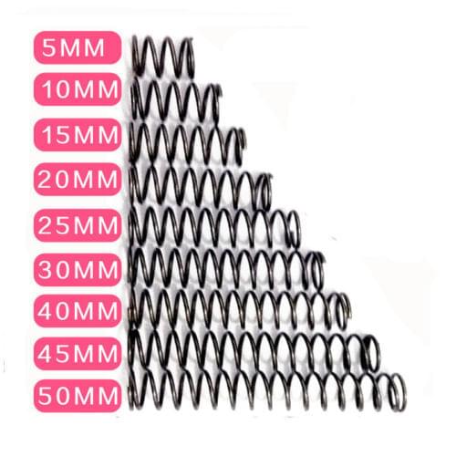 10Pcs 0.7mm Wire Diameter 7mm Outside Diameter 5/10/15/20/25/30/35/40/45/50mm Length Steel Pressure Compression Spring