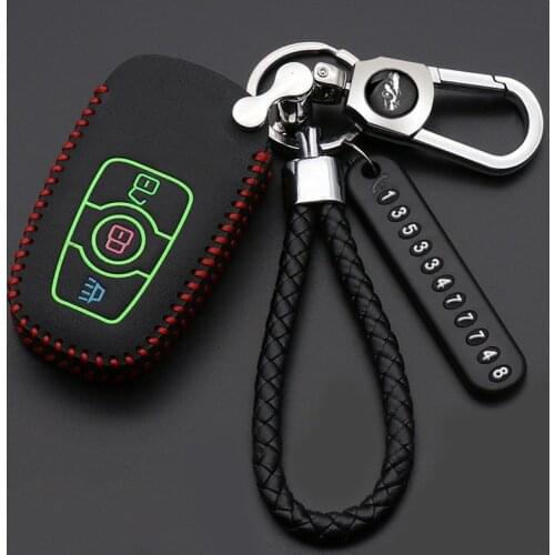 Leather car key case For Haval Hover Coupe H1 H2 H4 H6 H7 H8 H9 GMW 2015 C50 F5 F7 H2S Hoist Smart Remote Cover Accessories new
