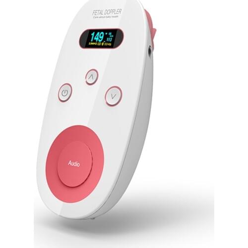 Ultrasound Fetal Doppler Portable Pregnant Baby Heart Rate Doppler Fetal Monitor Digital Home Baby Health Heartbeat Detector