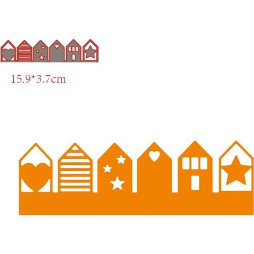 MISS VINTAGE Metal Cutting Dies Heart House Border diy Scrapbooking Photo Album Decorative Embossing PaperCard Crafts Die 2021