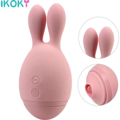 Female Masturbator Clitoris Stimulator 3 Motors Powerful Tongue Licking Vibrator 2 in 1 Nipple Vagina Massage Rabbit Vibrators