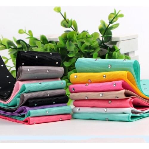 1-1/2" Diamond Solid color printed Grosgrain Ribbon 38mm 5 yards DIY Rhinestones bows materials hair Accessories ribbons