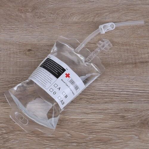 350ml Medical PVC Reusable Blood Energy Drink Bag Halloween Vampire Pouch Props