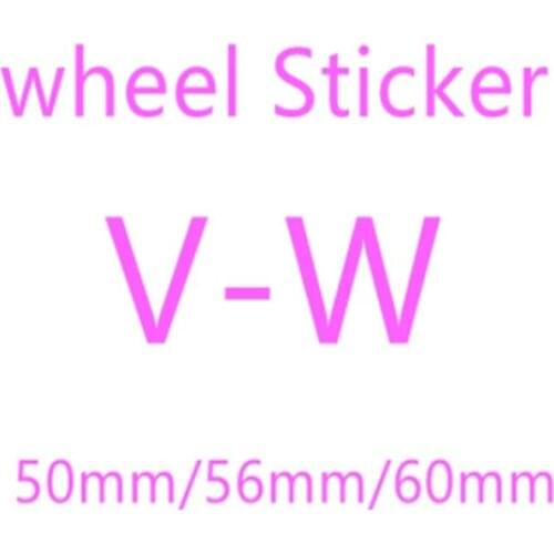 400pcs V-W 50mm 55mm 56mm 60mm Car Emblem Wheel Center Hub Cap Resin Badge wheel Decal Sticker