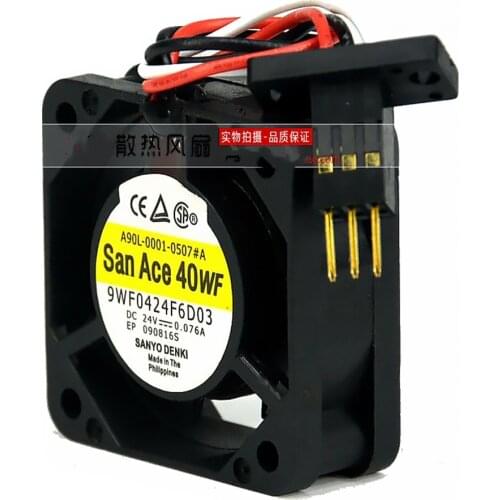 PC Computer Case Fan Heatsink Cooler For 9WF0424F6D03 A90L-0001-0507 # A three-pin hair that plug Cooling Fan DC 24V 0.076A