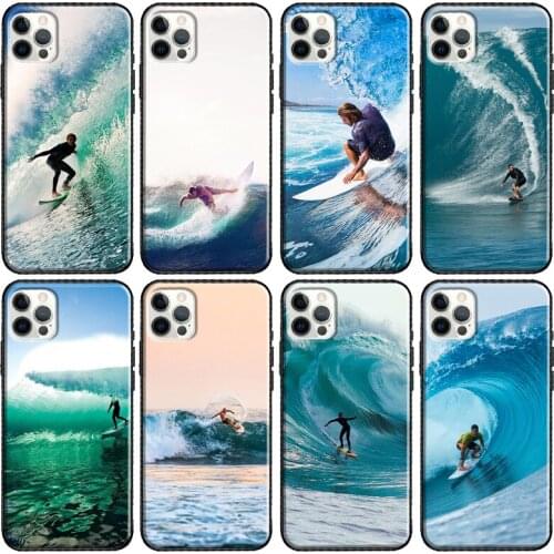 Extreme Sports Surfing Phone Case For Apple iPhone 11 Pro Max 12 mini X XR XS Max 8 7 Plus SE 2020 Cover Shell