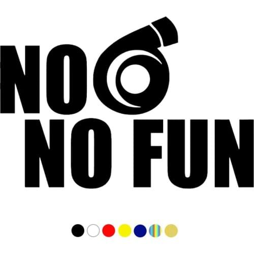 CS-10448# Various Sizes Vinyl Decal No Turbo No Fun Car Sticker Waterproof Auto Decors on Truck Bumper Rear Window