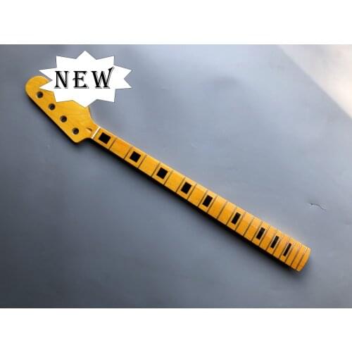 #B14 Electric Bass Guitar Neck 21 fret 34 inch Maple+Rose wood Unfinished nut width 38mm heel 64 mm