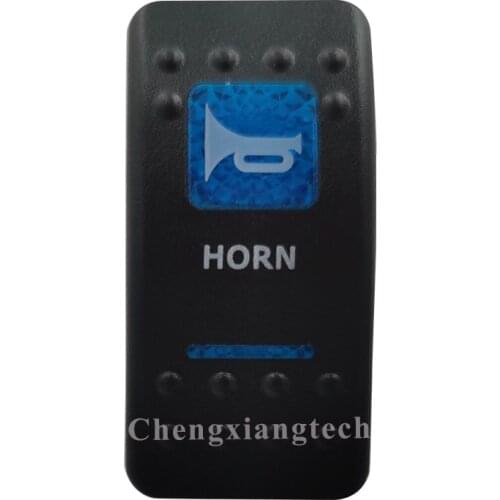 Printed Blue Rocker Switch Cap Horn for Carling Arb Car Boat Momentary Rocker Switch 12v 24v, Cover Only !!! No Switch Base