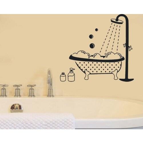 Happy Bubble Small Bathtub PVC Sticker Wall Sticker Living Room Decoration