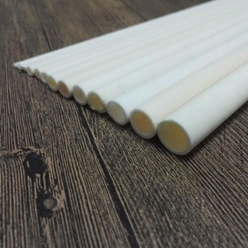 20Pcs 5mmx8mm 254mm-255mm Length High Temperature Resistant Corrosion Wear Ceramic Tube Hollow Insulating Pipe