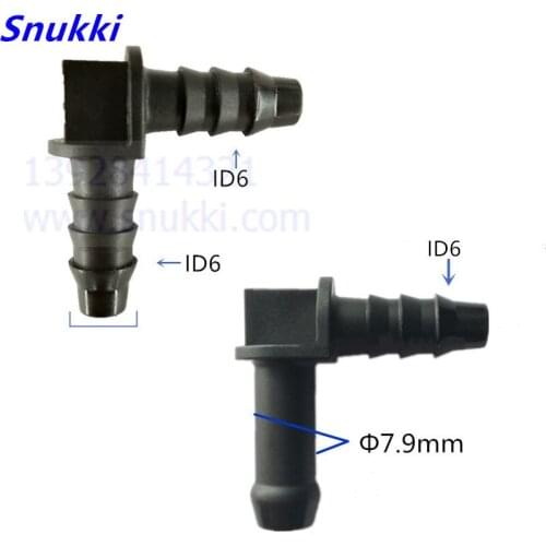 L type 90 degree plastic connector auto Fuel line quick connector adaptor douplex fittings L stype 5PCS a lot