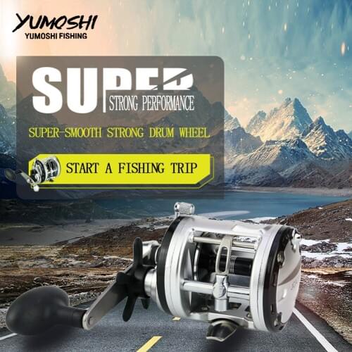 YUMOSHI Full Tooth Copper Wheel New Drum Wheel Fishing Vessel Thunder Strong Ship Fishing 12+1 JCA