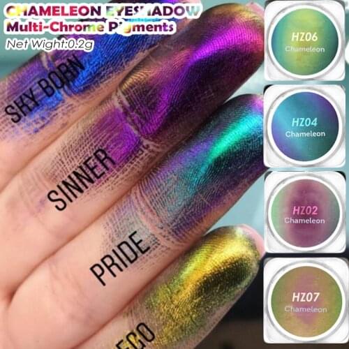 Multi Chrome Eyeshadow Chameleon Pigments Chameleon Eyeshadow Prismatic Powder SKY BORN Shiny Glitter Eyeshadow Palette 0.2g