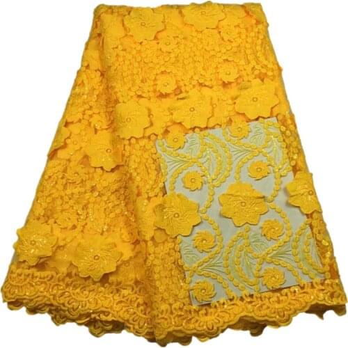 Nigerian Embroidery Guipure Cord Lace Fabric 2021 High Quality with sequins African Lace Fabric For Wedding Party rfa-125